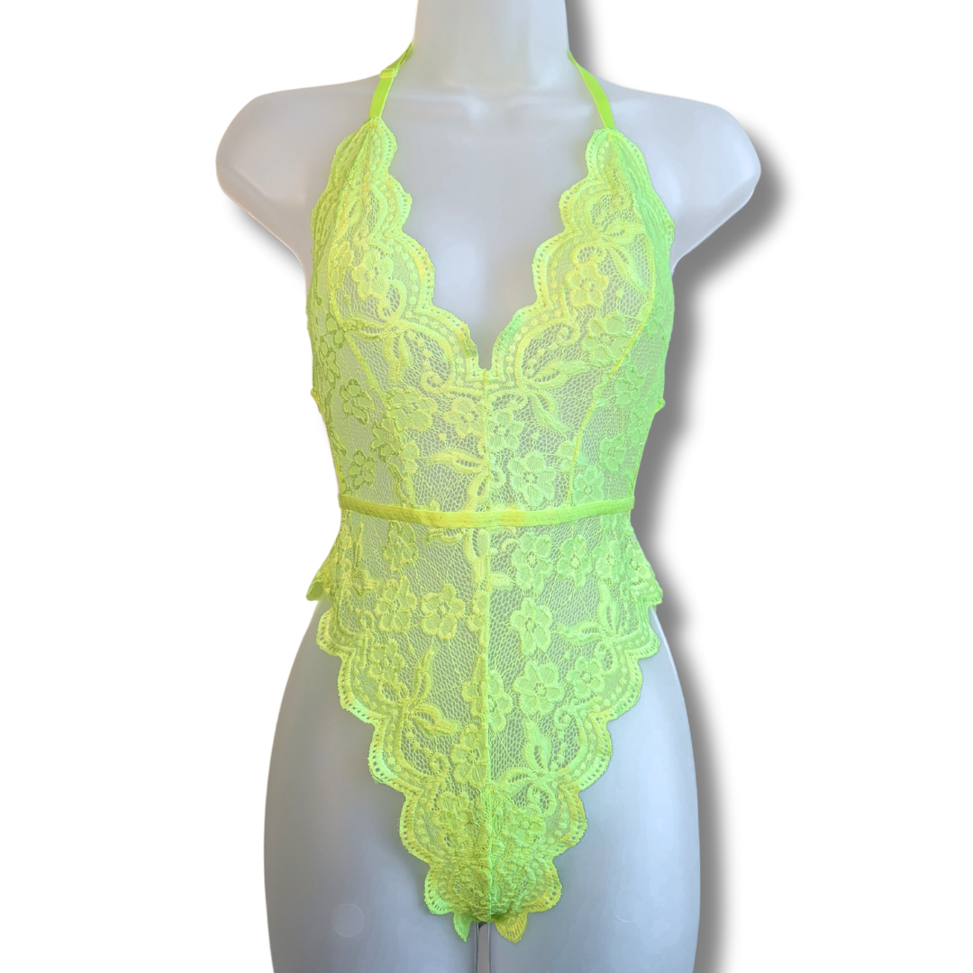 Neon Green Lace Bodysuit Sprout s Trading Post