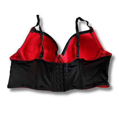 Jezebel Red & Black Lace Bra