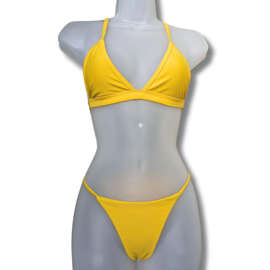 Yellow Triangle Bikini Set