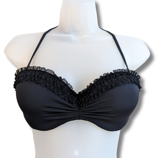 La Vie en Rose Black Padded Bikini Top