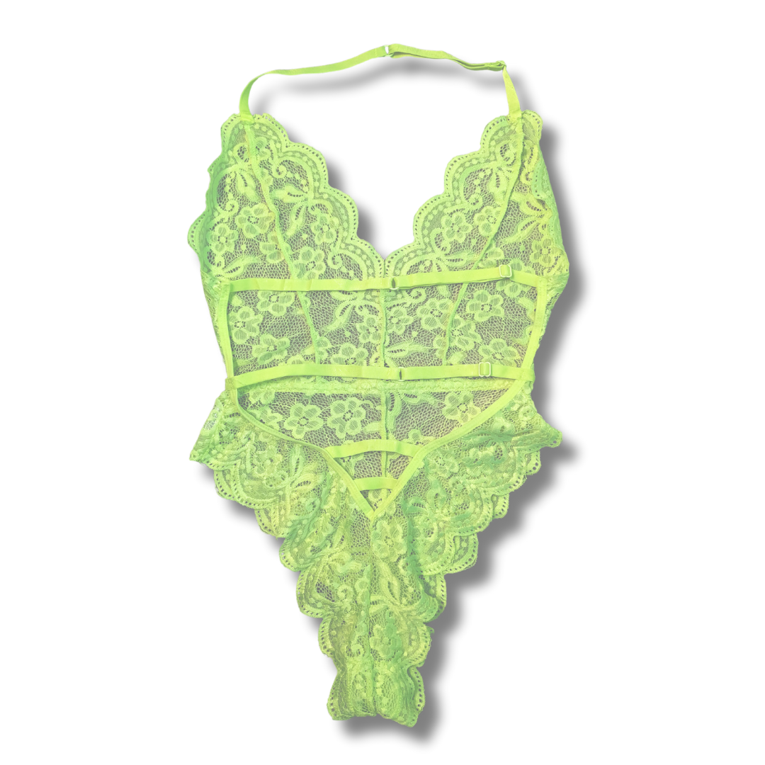 Neon Green Lace Bodysuit