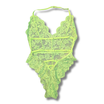 Neon Green Lace Bodysuit