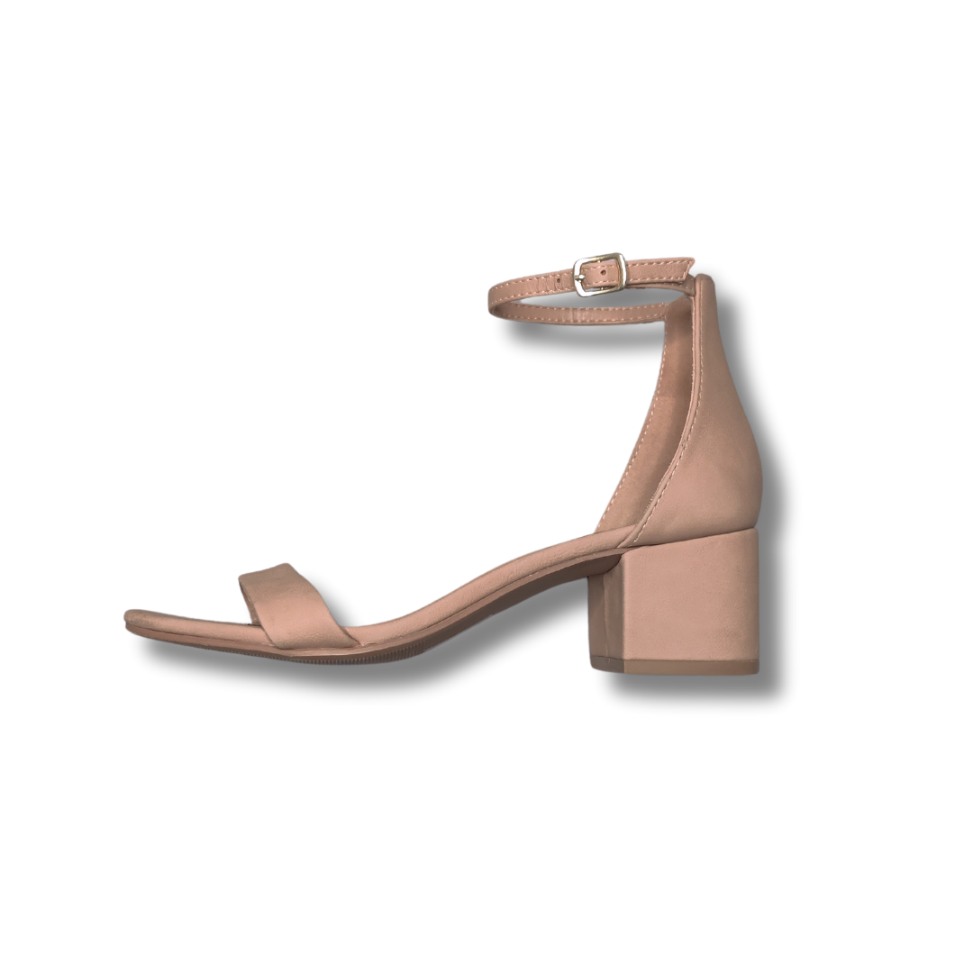 City Classified Nude Ankle Strap Heel