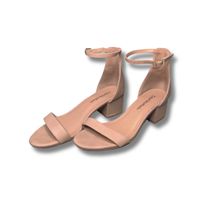 City Classified Nude Ankle Strap Heel