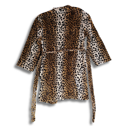 La Vie en Rose Cheetah-Print Bathrobe