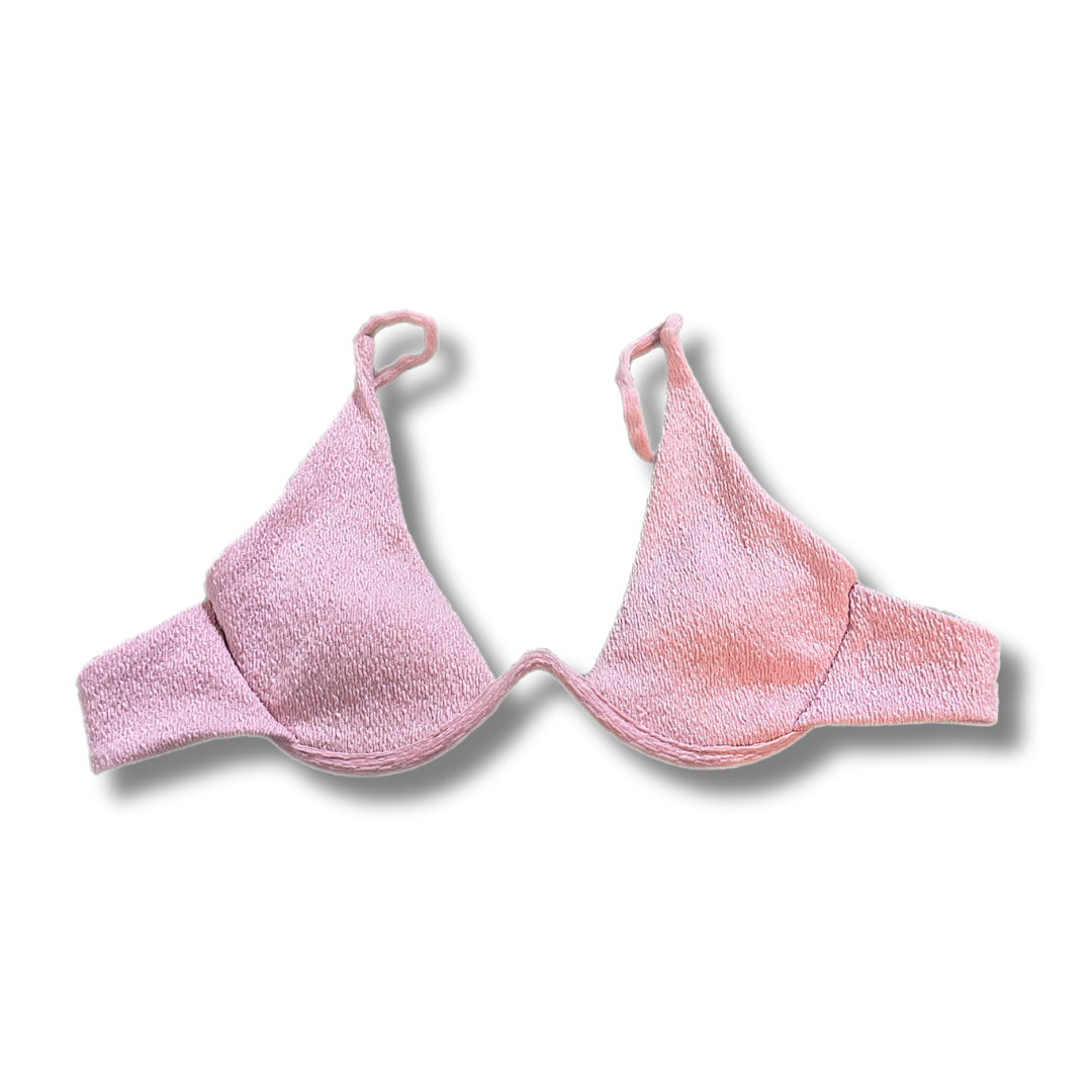 High Cut Underwire Baby Pink Swimsuit Top