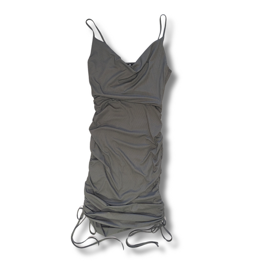 Grey Side-Tie Dress